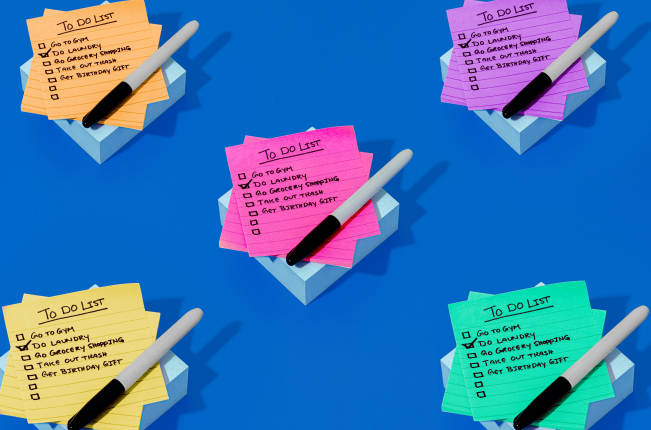 image of post it notes with lists