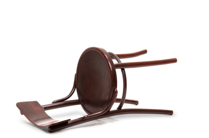 Chair fallen over on it's back